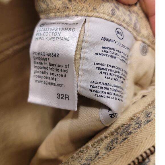 AG Vera Snake Print Denim Mini Skirt - Picture 5 of 8